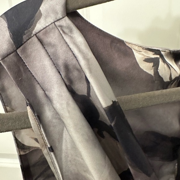 H&M big floral cowl neck cocktail dress pockets banded waist sleeveless sheath‎ - Picture 5 of 9